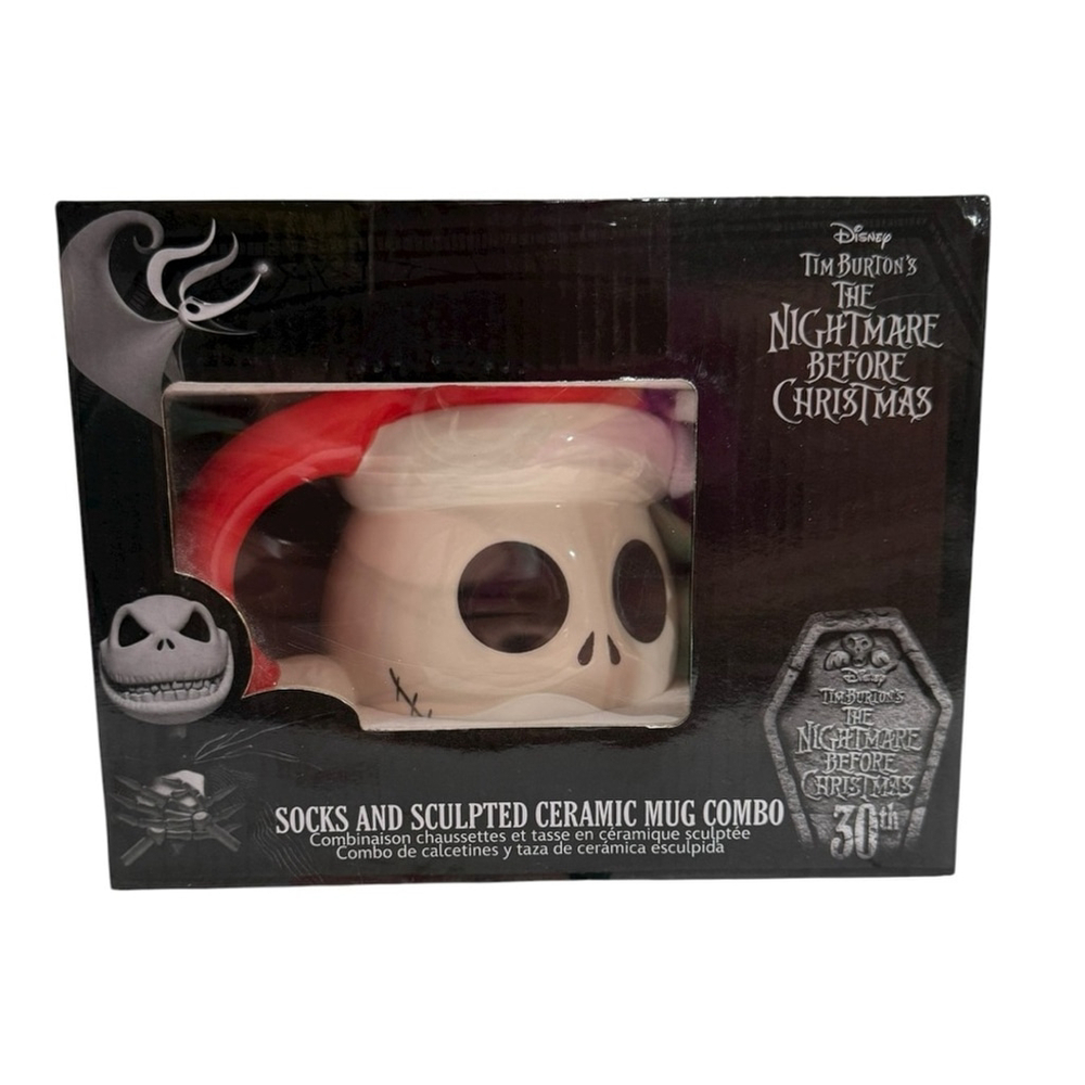 Disney Tim Burton’s The Nightmare Before Christmas 30th Anv. Mug & Socks Set New